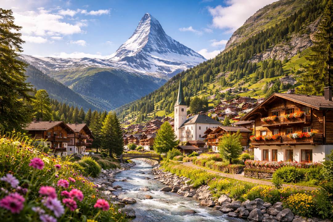 Swiss Alps and Matterhorn: Iconic Peaks, Dream Villages
