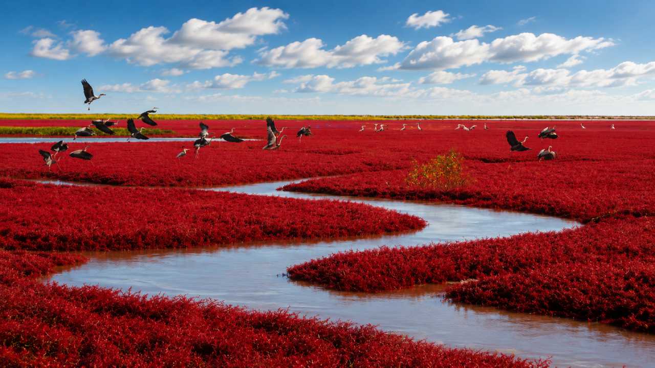 The Stunning Beauty of Panjin Red Beach: China's Natural Red Wonderland