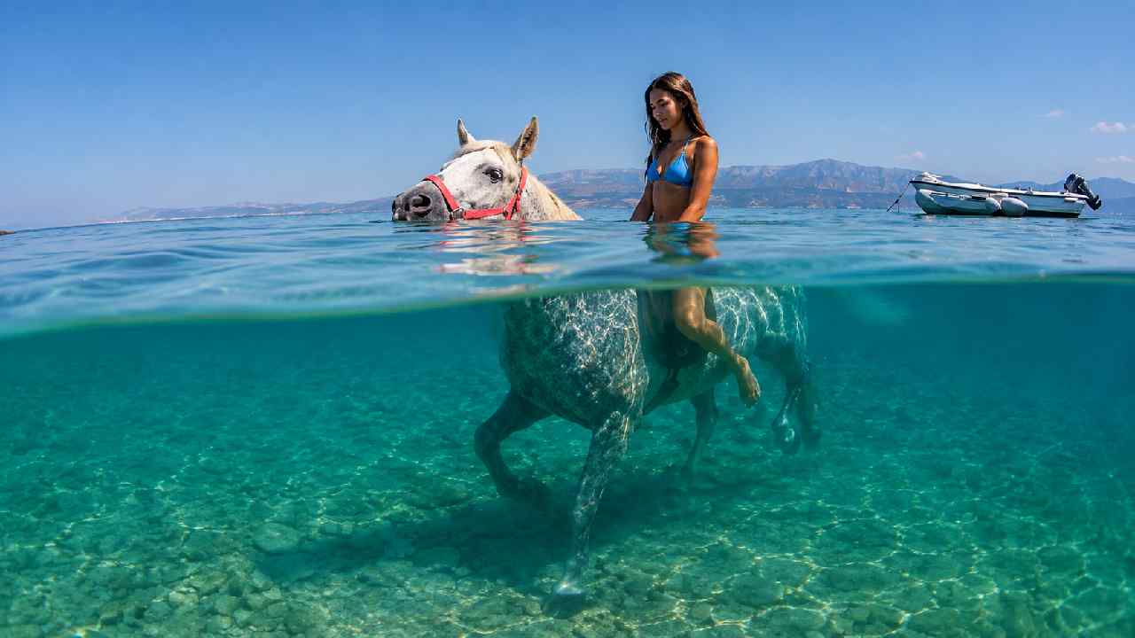 Horseback Riding in Croatia’s Sea Becomes Summer Tourist Favorite